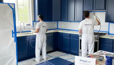 Professional cabinet painting in Philadelphia, PA kitchen by expert local house painters