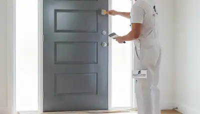 Professional door painting by expert house painters in Philadelphia, PA enhancing curb appeal