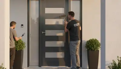 Professional door painting in Philadelphia PA by expert house painters using durable exterior finishes