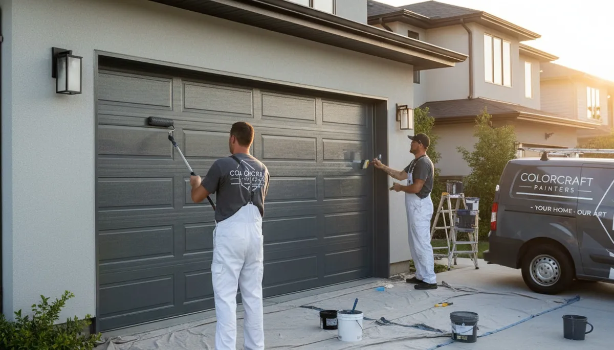 Professional garage door painting by expert house painters in Philadelphia, PA