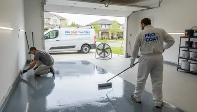 Epoxy garage floor coating in Philadelphia PA with durable, moisture-resistant finish by local painters