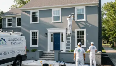 Professional house painters in Philadelphia PA painting exterior home siding