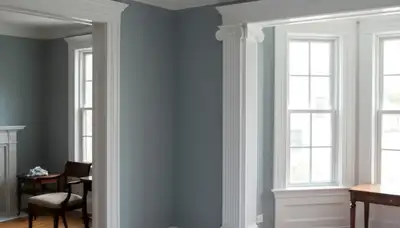 Professional interior trim painting in Philadelphia PA showcasing clean lines and detailed craftsmanship