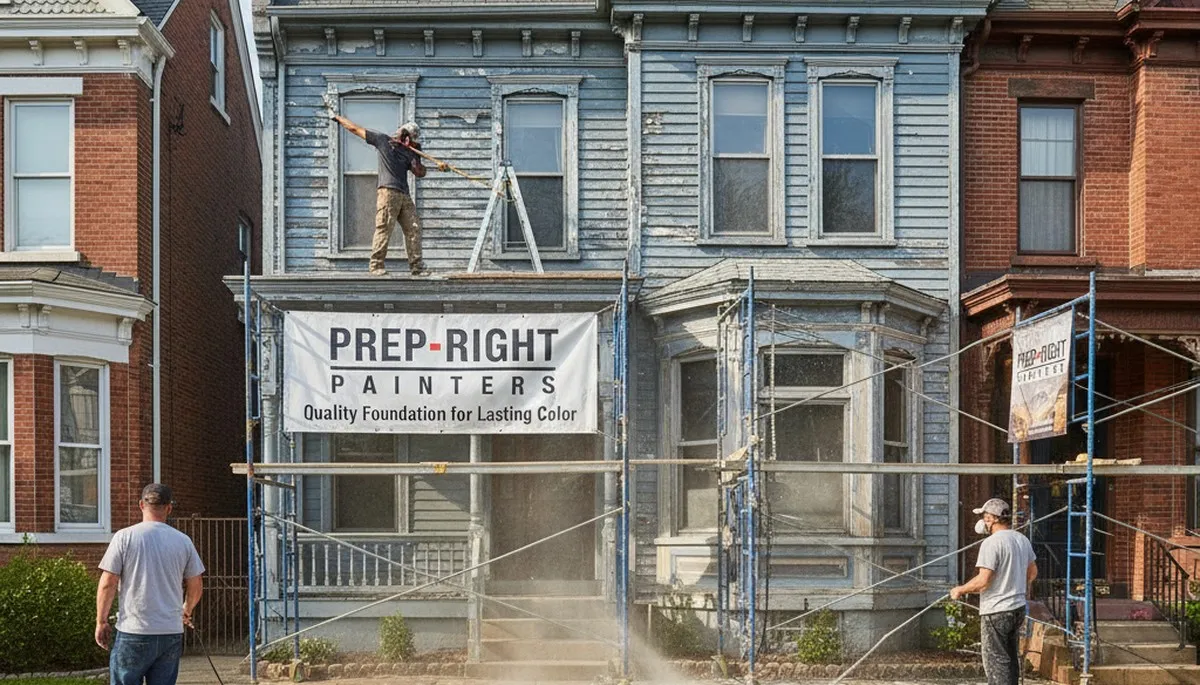 Professional surface preparation for exterior house painting in Philadelphia, PA ensuring lasting paint adhesion