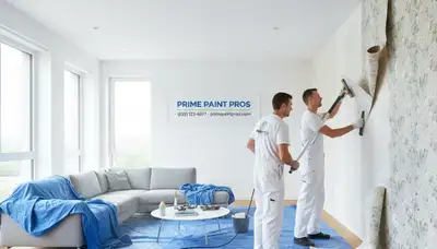Professional wallpaper removal and wall prep by house painters in Philadelphia, PA