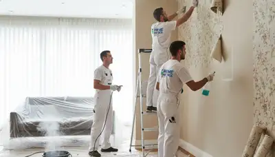 Professional wallpaper removal and wall prep by painters in Philadelphia, PA homes