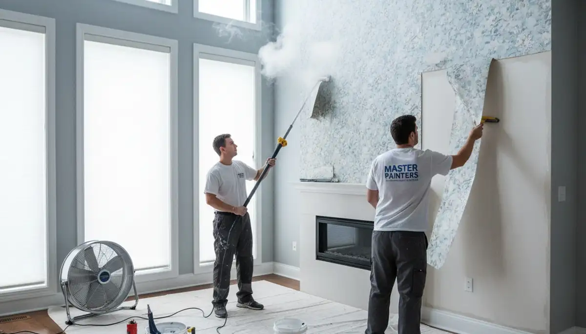 Professional wallpaper removal in Philadelphia PA for smooth wall prep before painting